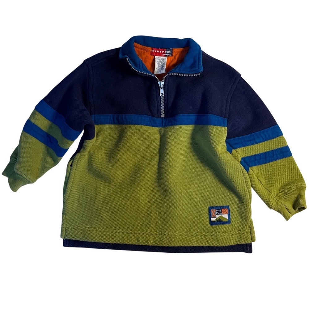 Vintage 90s Gymboree Gymsport 1998 ColorBlock Pullover Sweatshirt boys 2-3t